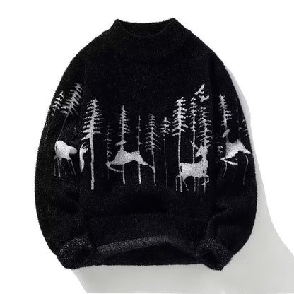 Autumn And Winter Half Turtleneck Sweater Men's Korean Style